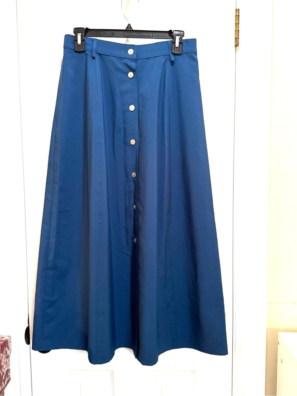 TravelSmith Nylon A-Line Maxi Skirt in Deep Blue  Everyday Travel Knit